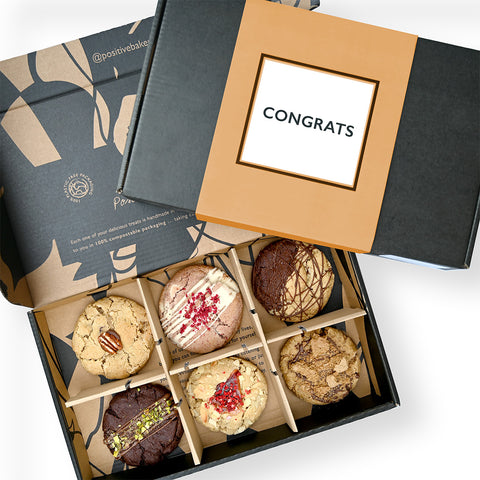 Congratulations Artisan Cookie Collection | Box of 6 | Premium Achievement Cookies