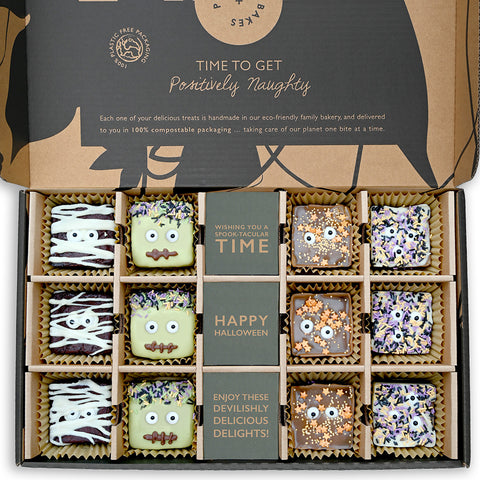 Spooky Halloween Bug Brownie Box | 12 Pieces | Fun Kids Halloween Treats Everyone Can Enjoy
