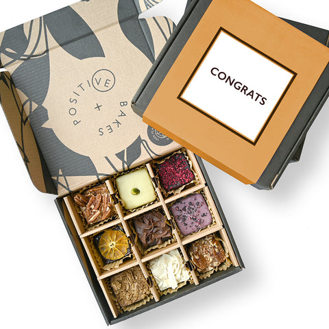 Congratulations Artisan Brownie & Blondie Collection | Box of 9 | Achievement Celebration Gift