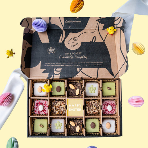 Easter Artisan Brownie & Blondie Collection | Box of 12 | Plant-Based Easter Treats