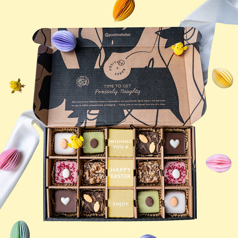 Easter Artisan Brownie & Blondie Collection | Box of 12 | Plant-Based Easter Treats