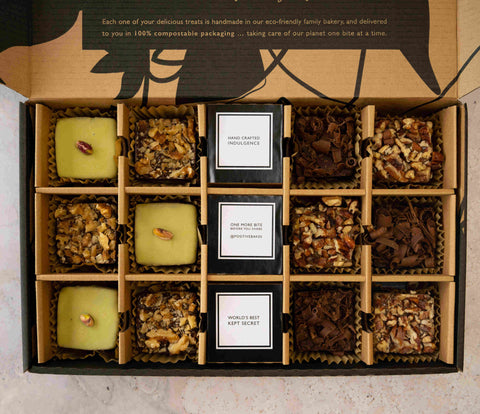 Father's Day Artisan Brownie & Blondie Collection | Box of 12 | Ultimate Treat Box For Dad