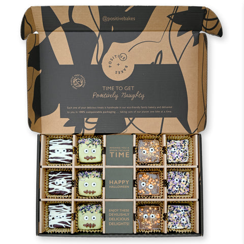 Spooky Halloween Bug Brownie Box | 12 Pieces | Fun Kids Halloween Treats Everyone Can Enjoy
