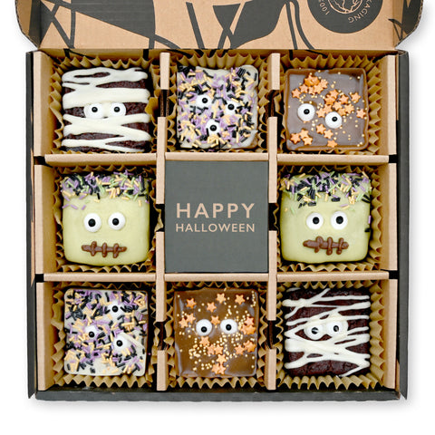 Spooky Halloween Bug Brownie Box | 8 Pieces | Fun Kids Halloween Treats Everyone Can Enjoy