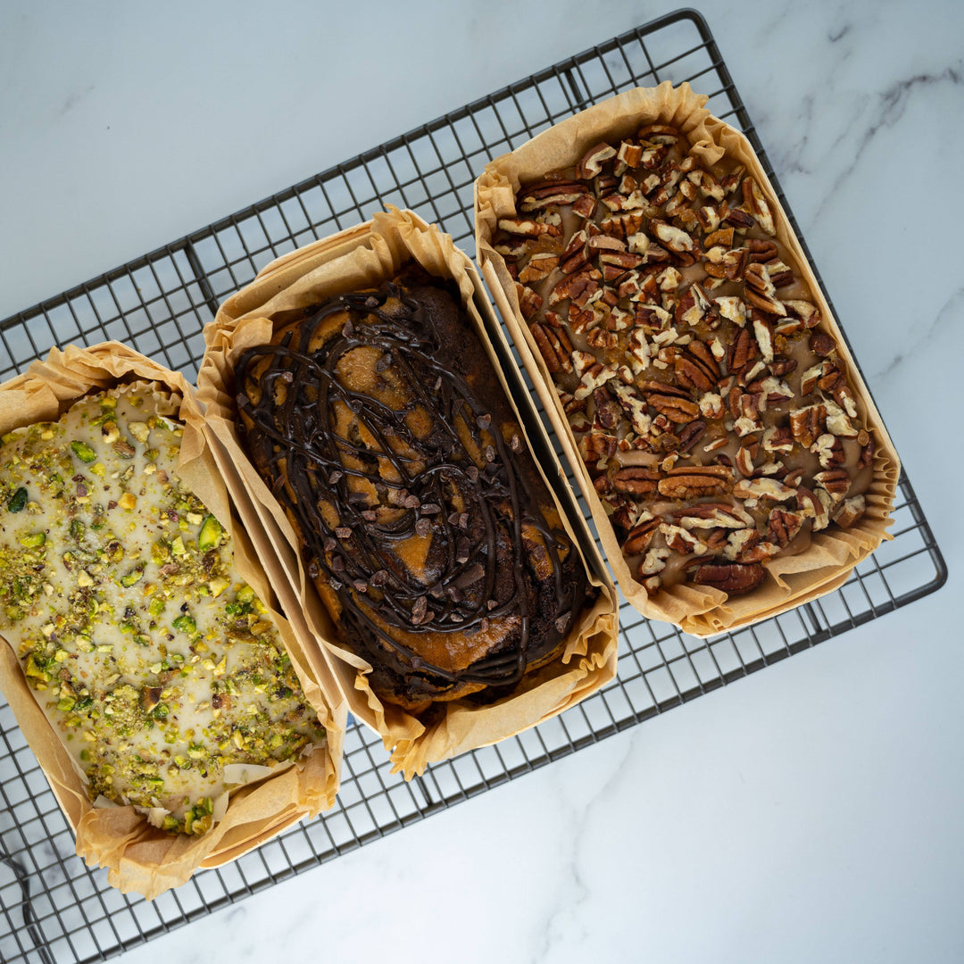 Plant-Based Loaf Cake Selection | Positive Bakes
