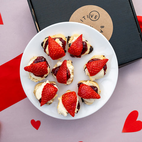 Valentine's Luxury Cream Tea for 2 No Added Sugar Scones & Jam | Plant-Based Afternoon Tea Experience