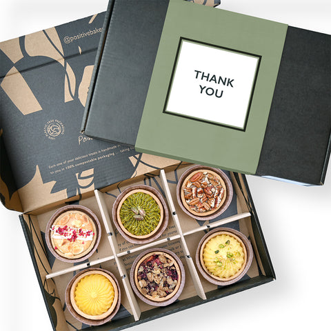 Thank You Luxury Tart Selection Box | 6 Pieces | Premium Appreciation Desserts