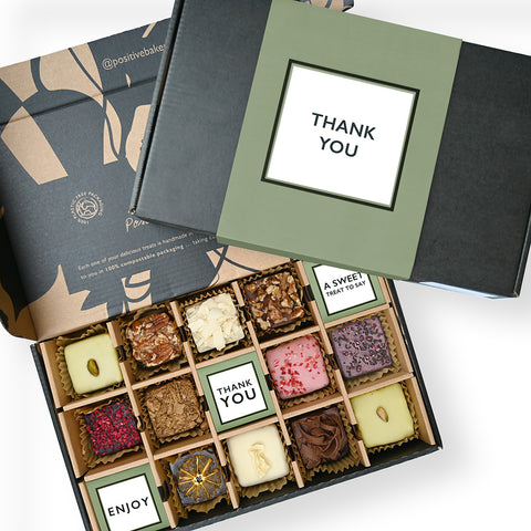 Thank You Artisan Brownie & Blondie Collection | Box of 12 | Premium Appreciation Gift