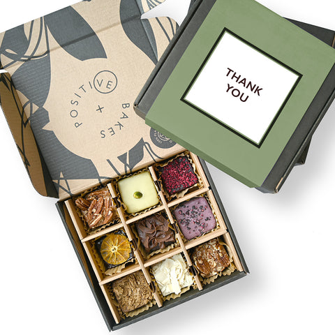 Thank You Artisan Brownie & Blondie Collection | Box of 9 | Thoughtful Appreciation Gift