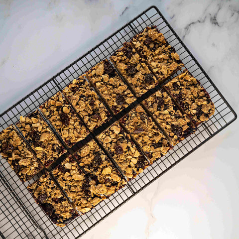 Morello Cherry & Flaked Almond Flapjack Traybake - 14 Slices